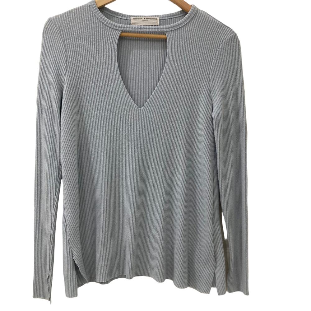 Urban Outfitters Project Social T Gray Cut Out Front Sweatshirt Small